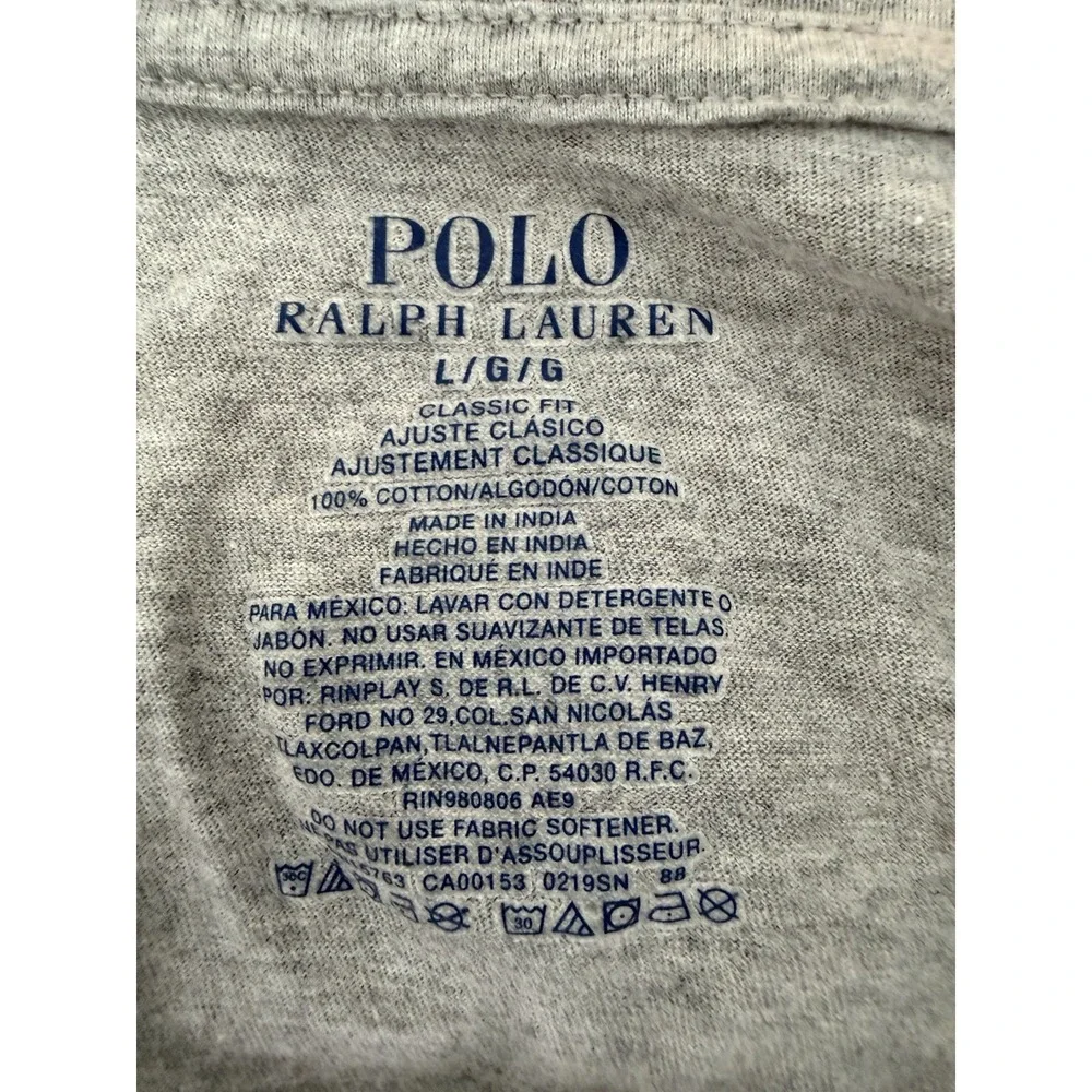 Polo Ralph Lauren men's V-neck t-shirt in a size Large (L/G/G).